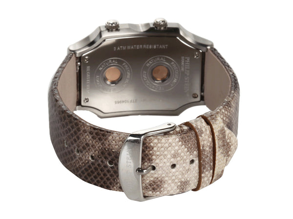 Large Signature Watch on Natural Cobra Print